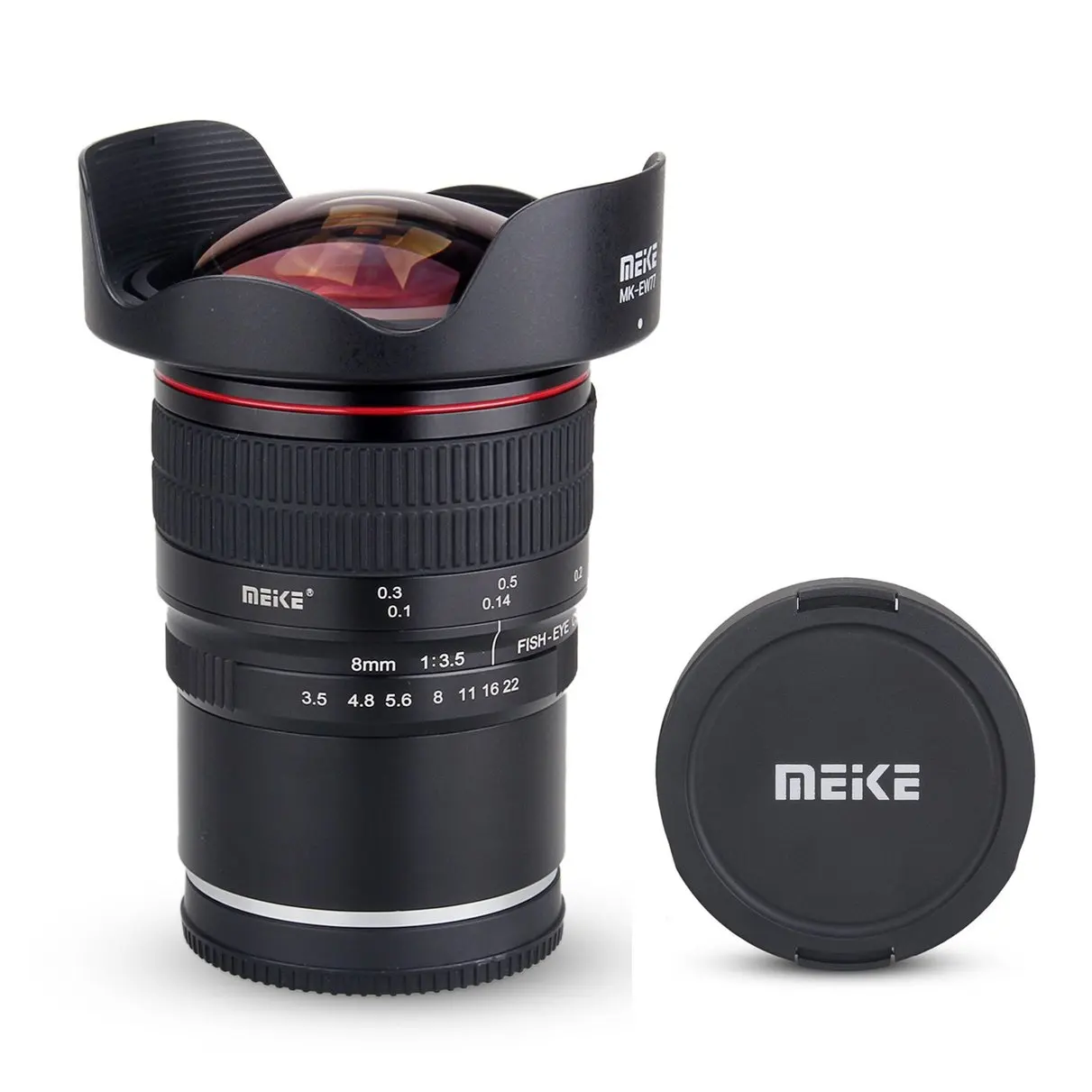 Широкоугольный объектив Meike 8 мм f/3 5 Для беззеркальных камер Panasonic/Olympus крепление