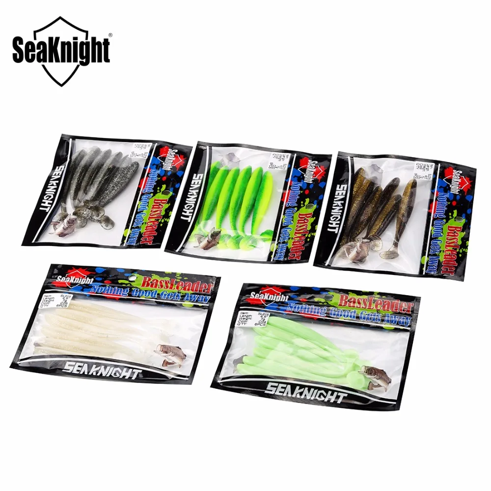 SeaKnight Мягкая приманка SL015 7 г 114 дюйма мм 6 шт. искусственная Т образный хвост червь