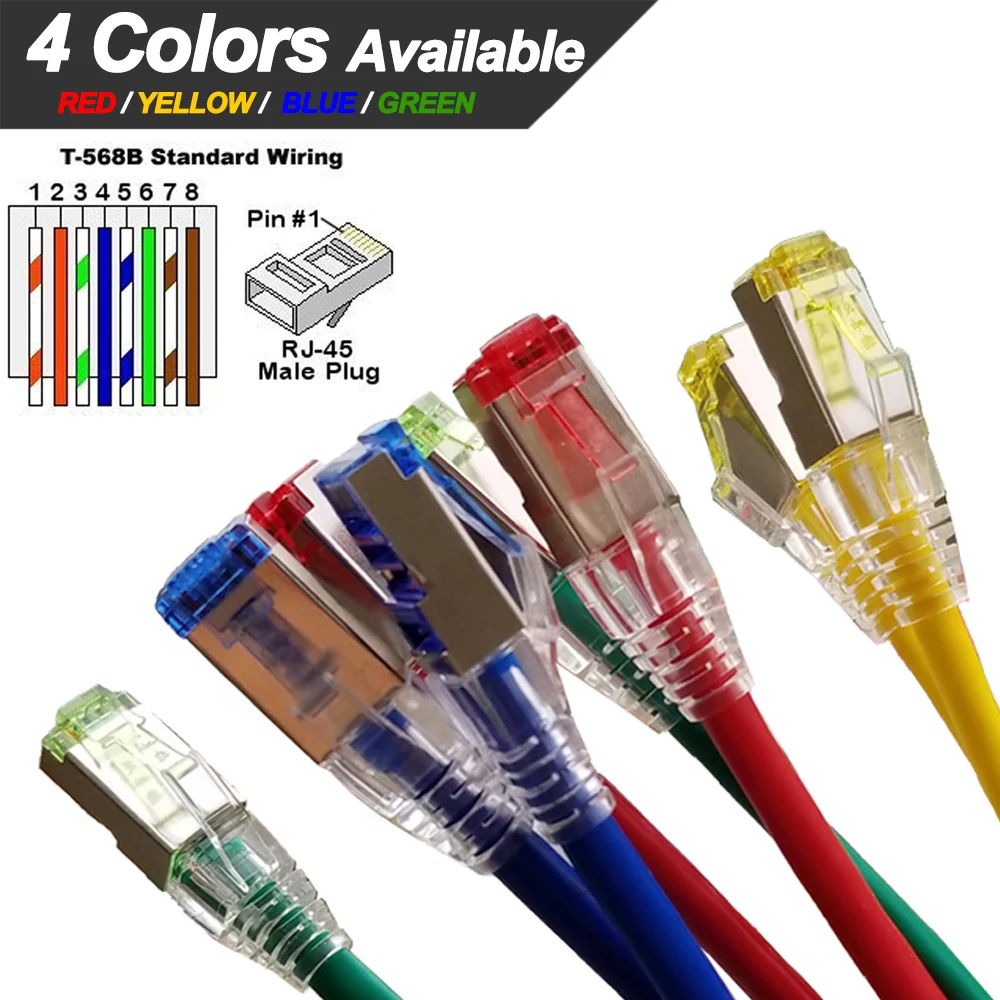 15 футов/4 5 м SFTP Cat 5e кабель Patchcord многожильный медный Cat5e сеть 350 МГц позолоченная