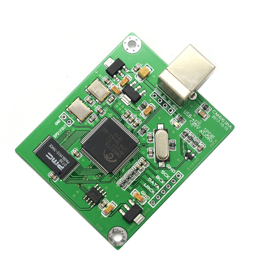 CM6631A цифровой интерфейсный модуль ЦАП Плата USB к IIS SPDIF выход 24 бит 192K цифровой интерфейсный F3-011