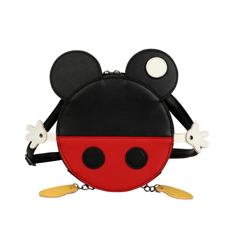Disney Микки Маус леди мультфильм PU Сумка Круглый Мода Сумка подарки для девочек хранения пакет, косметичка - Цвет: 1