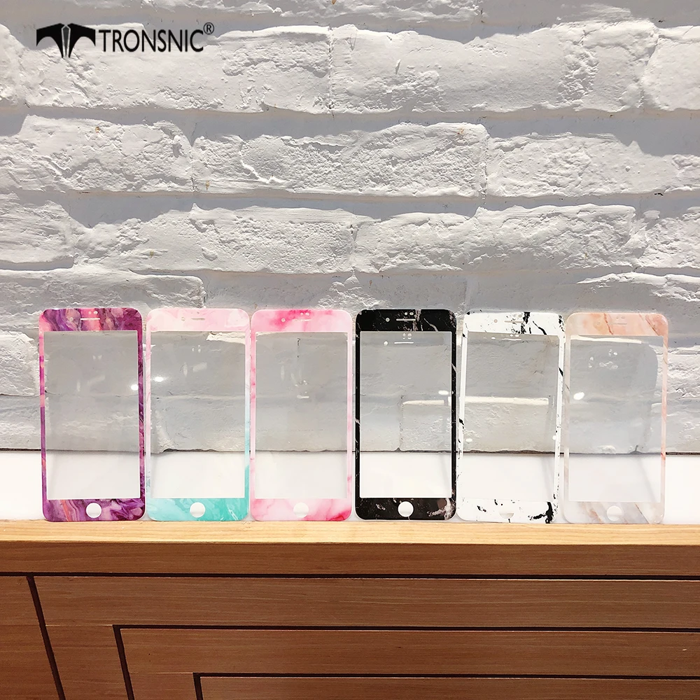 TRONSNIC мраморная пленка из закаленного стекла для iPhone X XS MAX белая черная Защитная