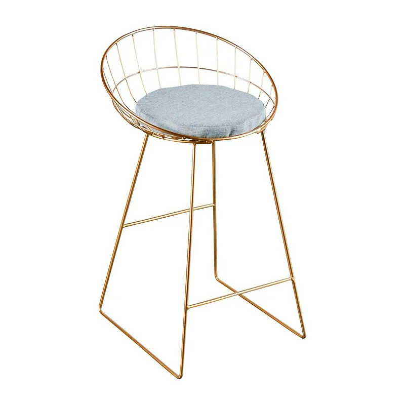 2 шт. антикоррозийный высокий стул в стиле ретро скандинавский Золотой усиленный