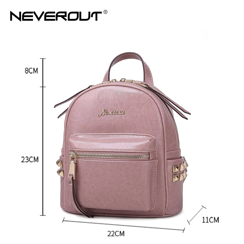 NEVEROUT новинка известный бренд Раздельный кожаный рюкзак Женские винтажные