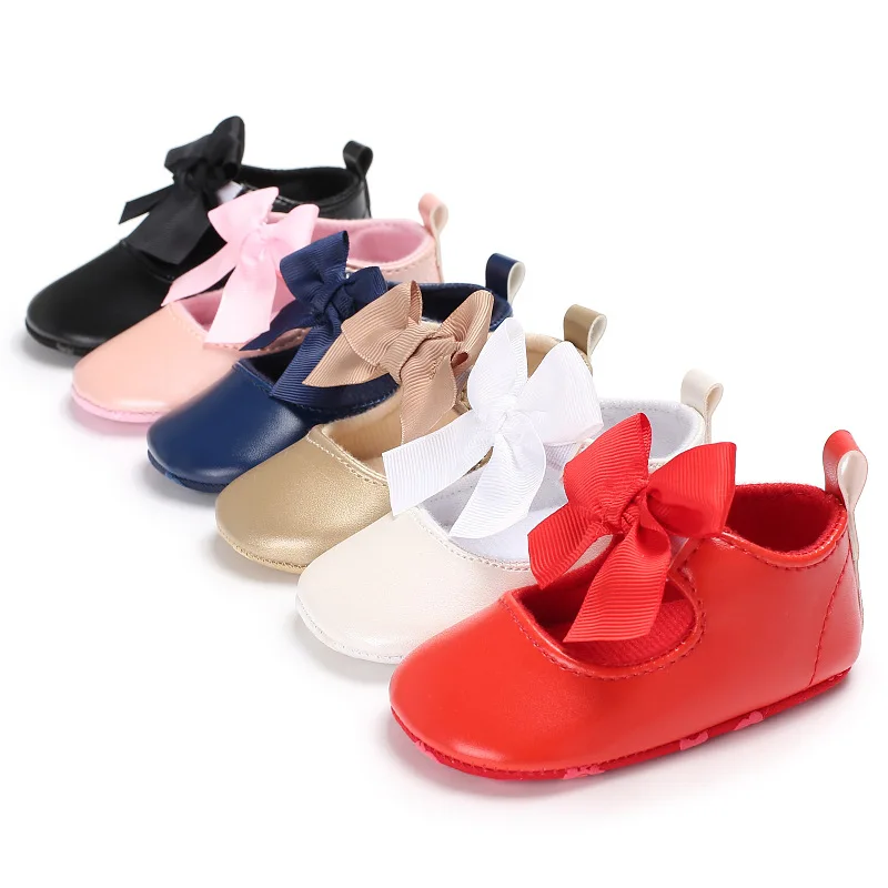 

0-18M Toddler Baby Girl shoes Autumn Soft sole Princess shoes lace bowknot Infant Prewalker dress Shoes for 0-18M