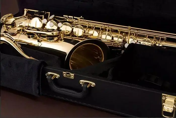 Eagle St503 B плоский тенор саксофон золотой лак с кожаный чехол