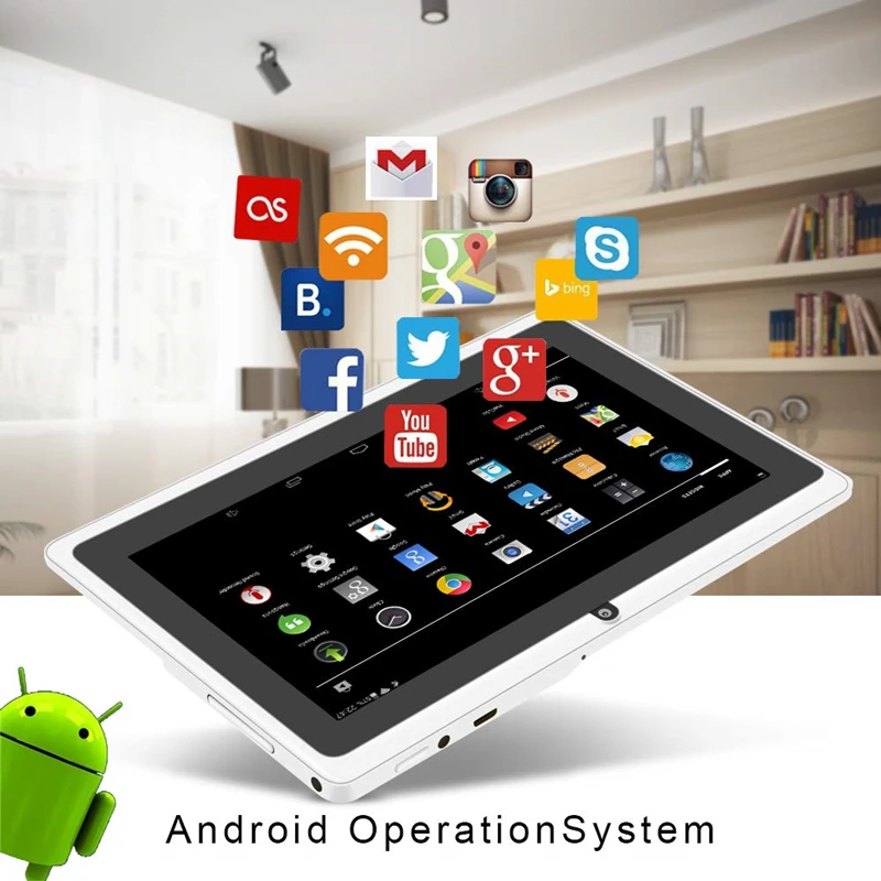 Планшет 7 дюймов Android 1024*600 IPS HD экран Две sim-карты планшетный ПК четырехъядерный 512 +