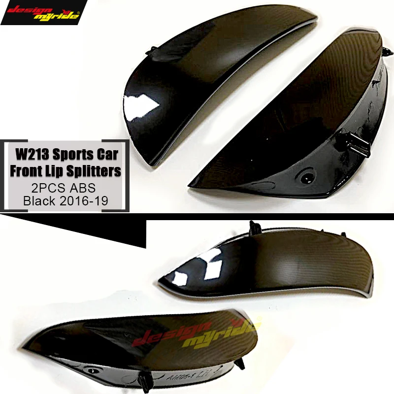 W213 2 шт черный передний бампер для губ Splitter Air Flow Vent ABS Материал Авто Стайлинг E Class