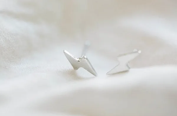 

Fashion Lightning in the shape of stud earrings for Women wholesale Warning symbol earrings