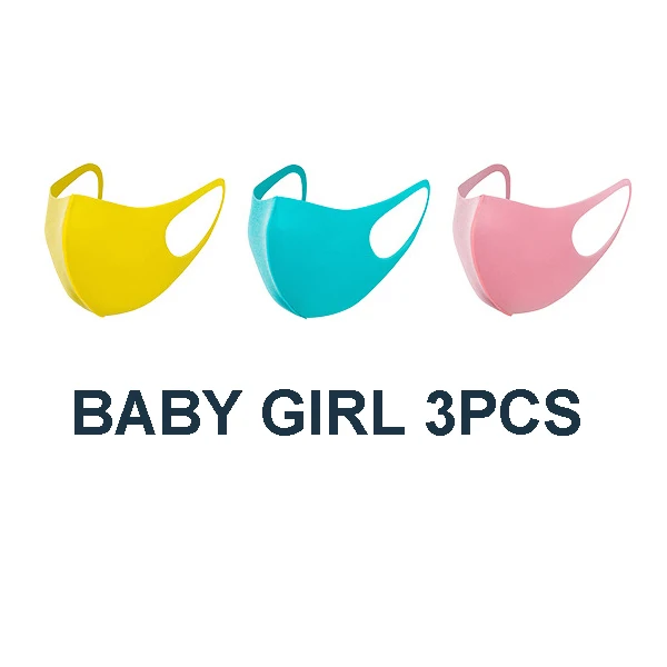 3pcs girl Дыхательная маска для маленьких мальчиков; Многоразовые моющиеся маски для девочек с защитой от смога и дымки; фильтр; РМ2, 5; Маска для рта; Прямая поставка; акция - Цвет: 3pcs girl