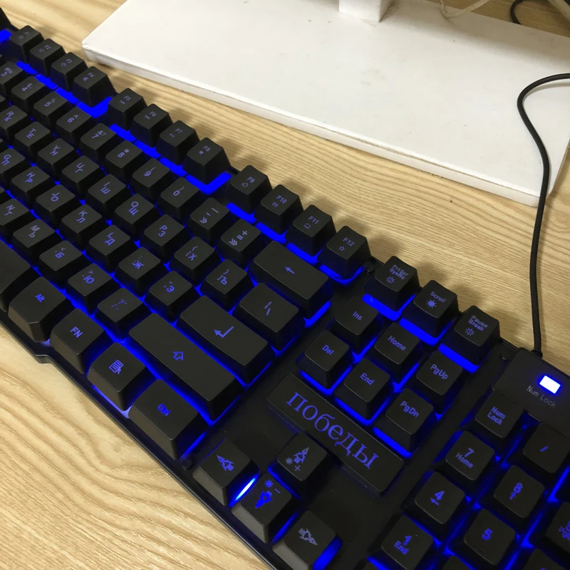 Игровая клавиатура DBPOWER Teclado Gamer с русской/английской раскладкой 3 цвета