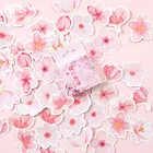 Новинка, бумажные мини-Стикеры с цветами вишни, украшения для самостоятельного оформления альбома, дневник в стиле Скрапбукинг, наклейки, кавайные Канцтовары