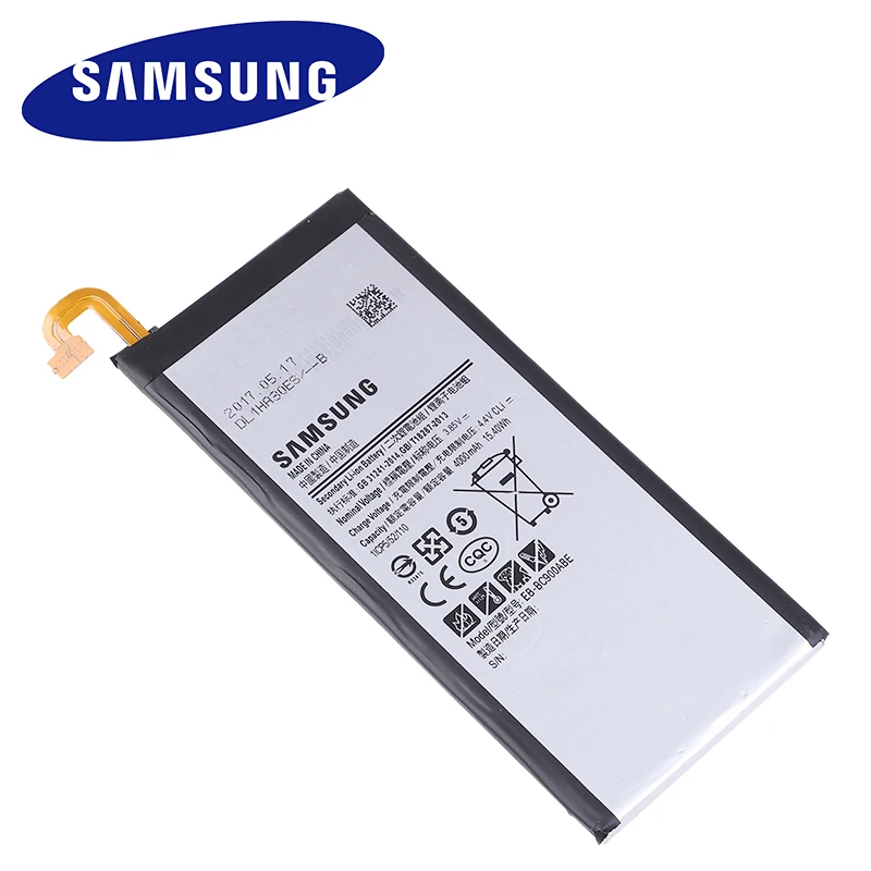 samsung Galaxy C9 Pro SM-C9000 C9008 C900F C900Y 4000 mAh батареи EB-BC900ABE перезаряжаемый аккумулятор