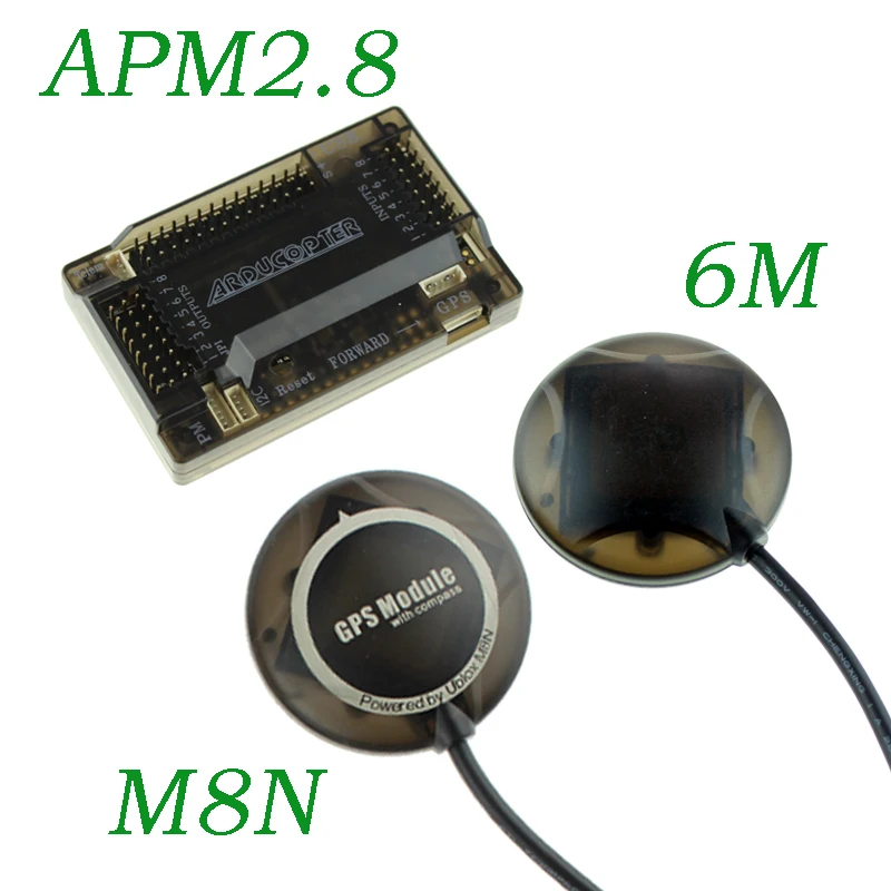 Плата контроллера полета мультикоптера APM 2 8 RC с чехлом 6M / M8N GPS Компас для
