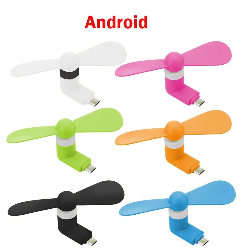 For Android 3 в 1 портативный мини кулер для сотового телефона USB вентилятор для iPhone Android Тип C микро мобильный телефон USB мини вентилятор мобильный телефон Охлаждающие вентиляторы - Цвет: For Android