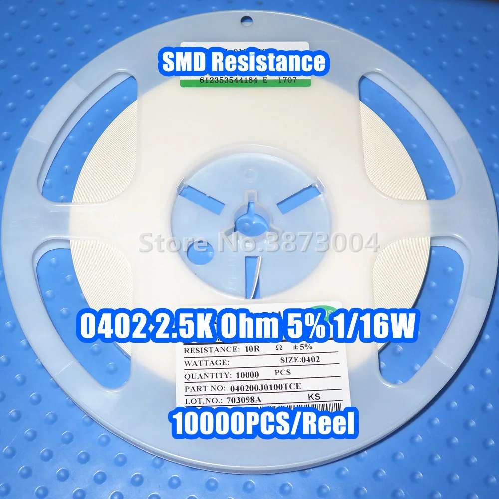 1 Катушка 0402 2 5 K Ohm 5% 1/16W SMD сопротивление 10000 шт/катушка|Регуляторы