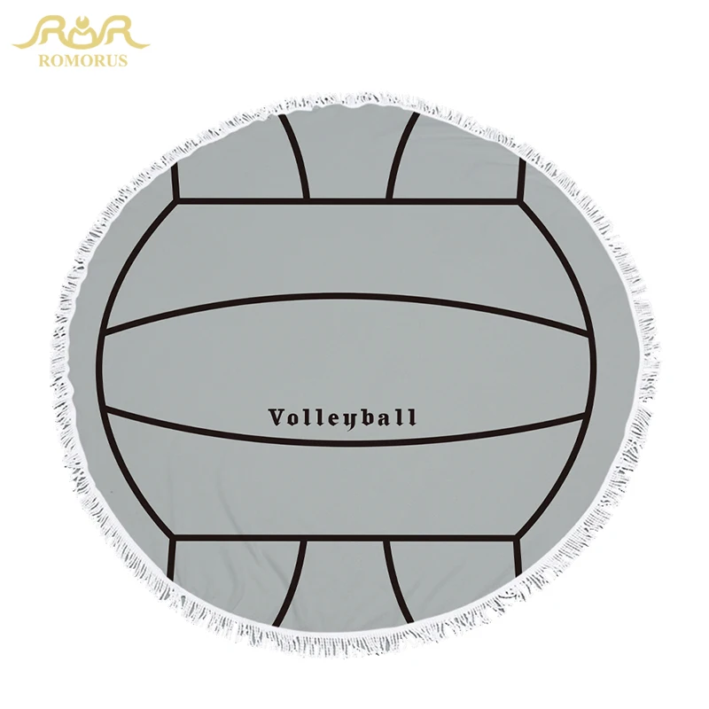 Cool Football Print 150CM Round Beach Towels Wrapped Shawl Microfiber Bath Towel with Tassel Soft Yoga Mat Rug Carpet Tapestry | Дом и сад