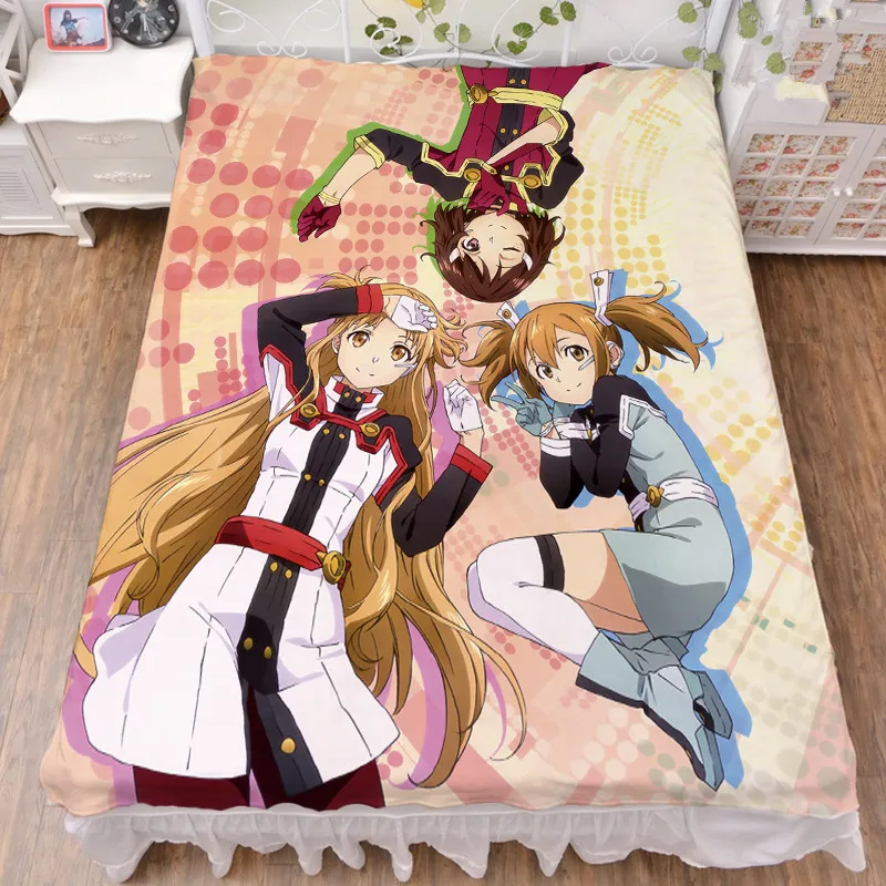 150x200 см аниме меч искусство онлайн Сан Asuna Ayano Keiko Yui Kirigaya молочное волокно простыня