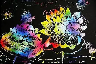 2017 New Arrive 10 Sheets 16K Colorful Scratch Art Paper Magic Painting Plus Drawing Stick | Игрушки и хобби