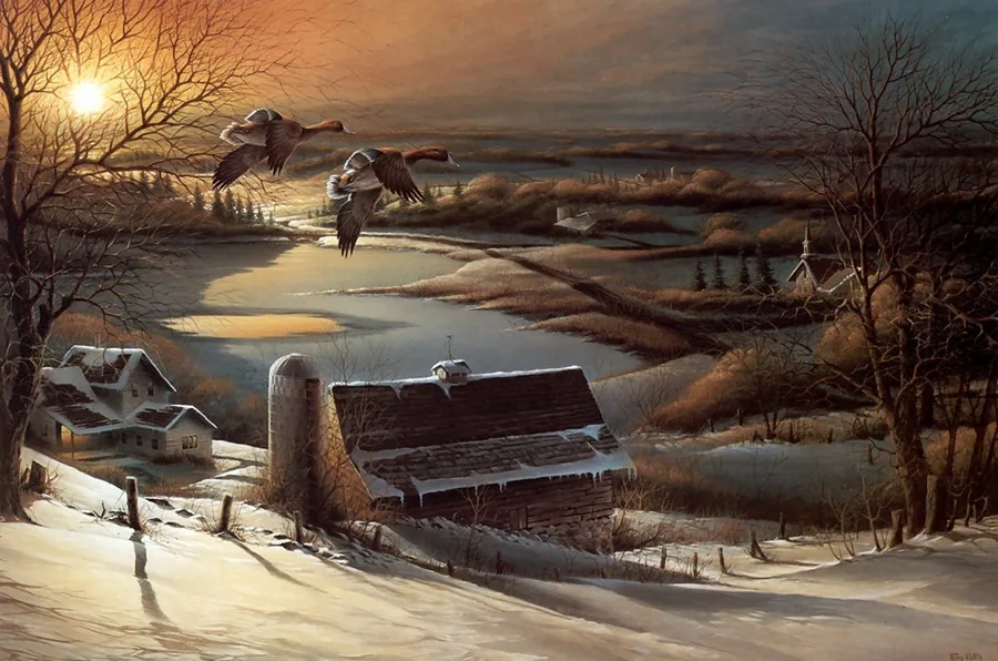 Терри редлин наружные эскизы и животные сцены Холст Картина гостиная домашний