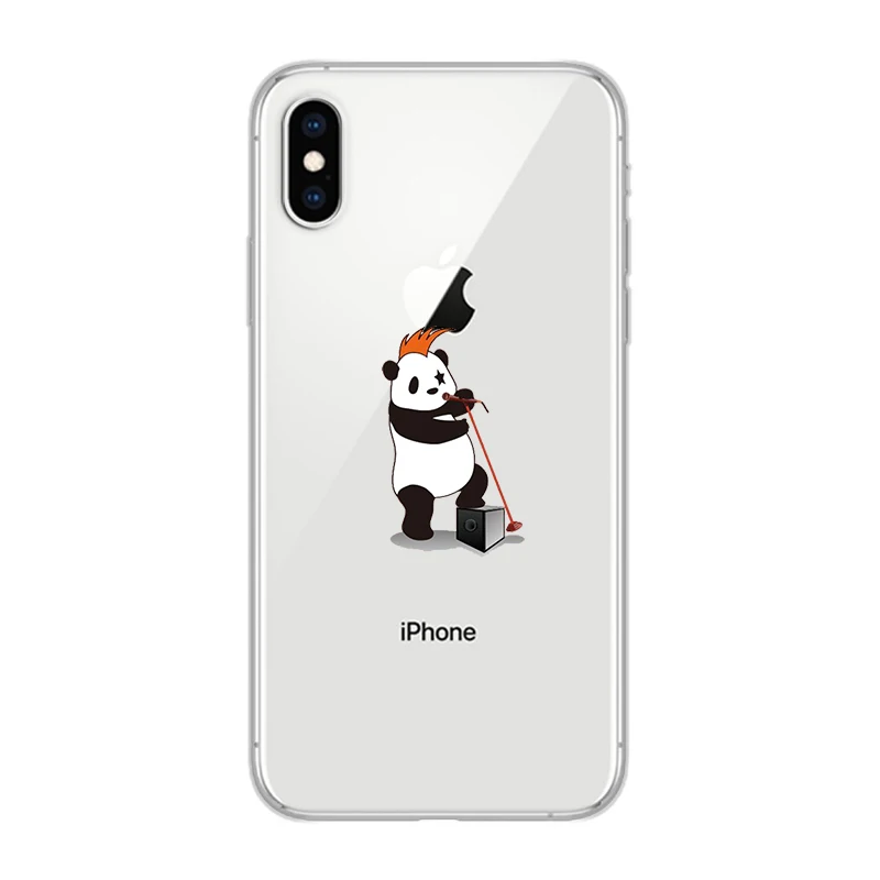 ciciber Phone Cases for iPhone 11 Pro Max 8 7 6 6s Plus SE 5s Soft TPU Cover X Xs XR XS Case Panda Coque Fundas |