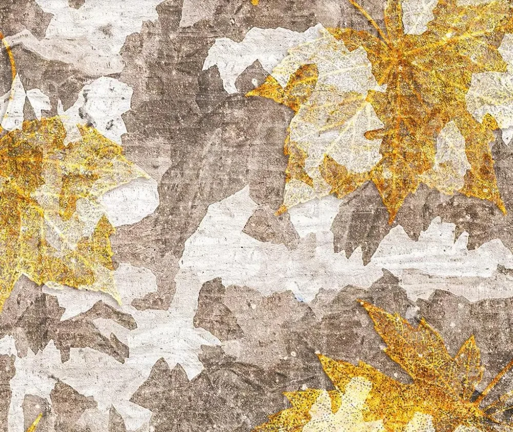 Фотообои на заказ 3D Золотой лист Современная Скандинавская фоновая стена |