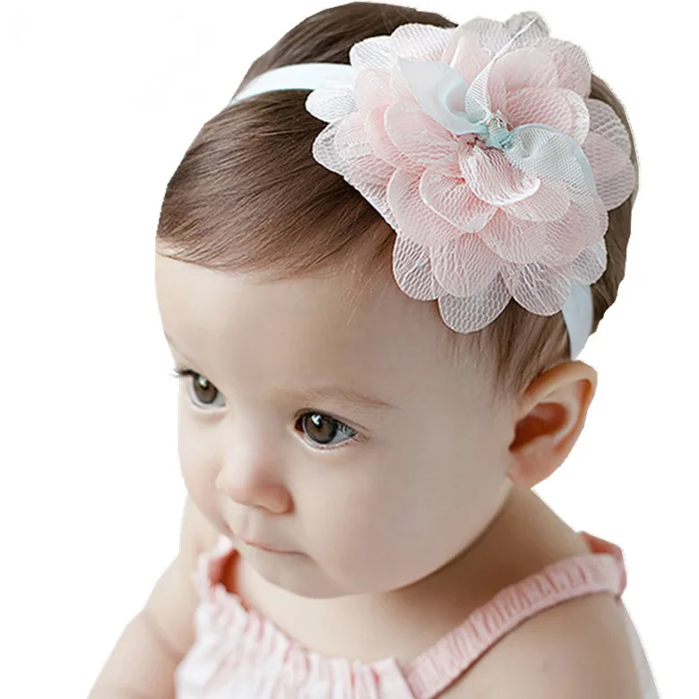 2017 Wholesale Lace Baby Headband Chic Flower Princess Girls Hair Bow Girl Children Accessories | Детская одежда и обувь