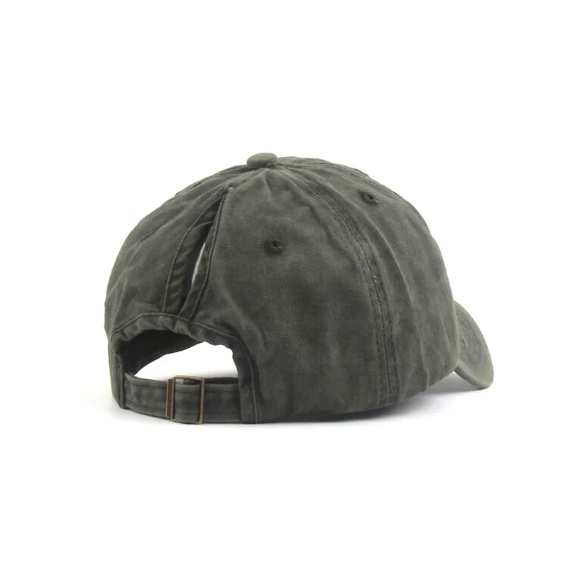 RUHAO однотонная женская бейсболка в стиле ретро с хвостиком Snapback