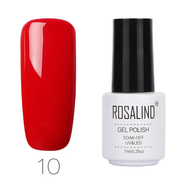 RC10 Гель ROSALIND 1 лак 7 мл 01-58 чистый цвет серия Гель лак для ногтей отмачиваемый УФ-лампа для маникюра ногтей полуперманентные Лаки - Цвет: RC10