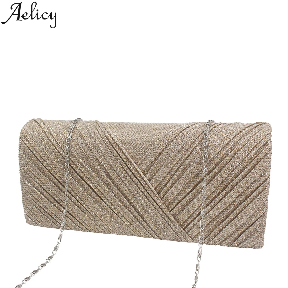 Aelicy Модные Женские однотонные Коктейльные Вечерние Сумочки с вышивкой и рюшами, женская сумка для телефона, вечерние клатчи, роскошные сумочки