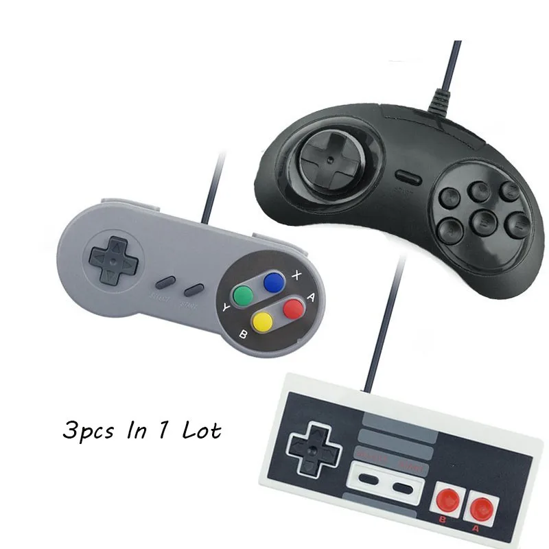 Проводной USB джойстик ViGRAND VPLAY 3 шт. для ПК компьютера Snes геймпад игр Nes Sega