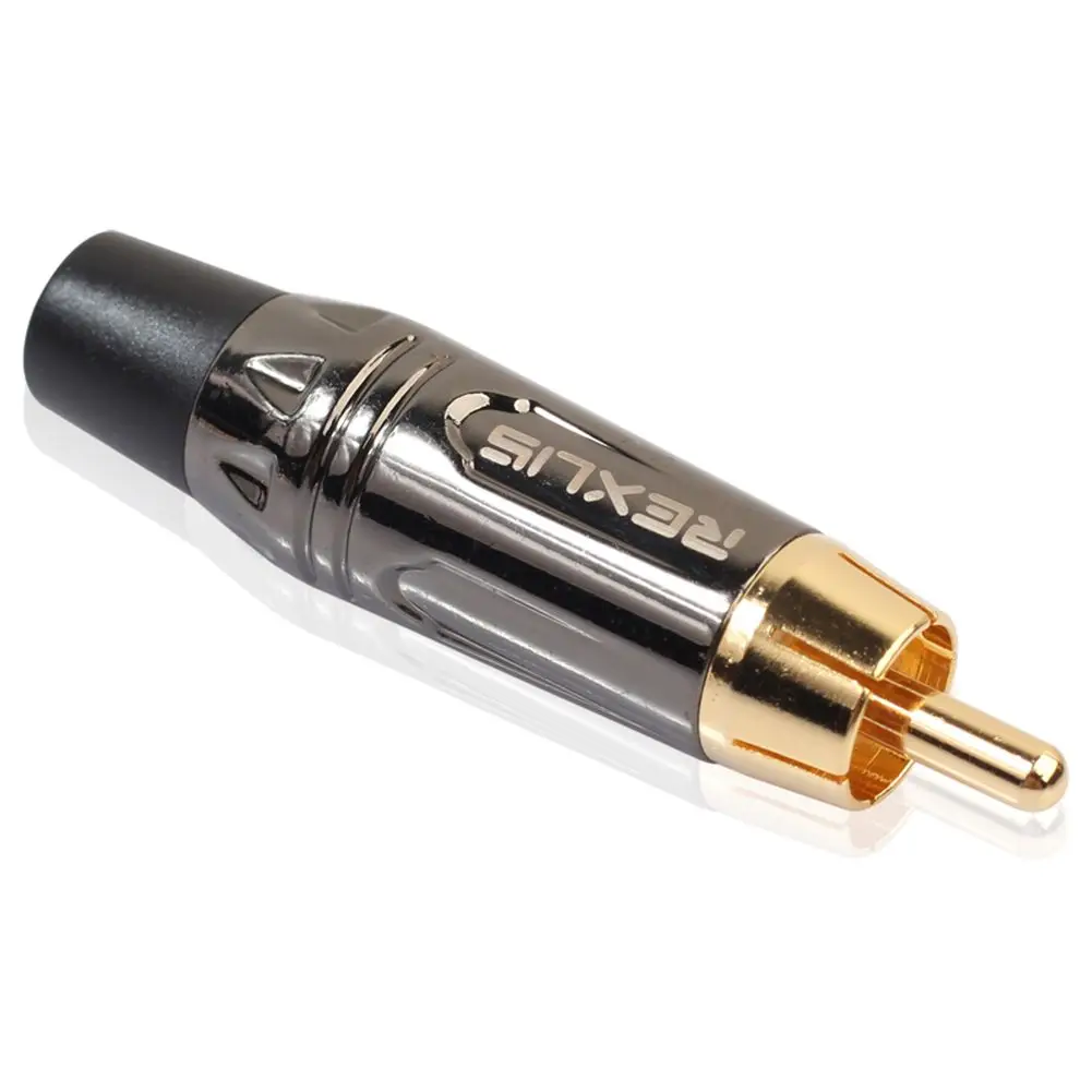 REXLIS DIY 5 шт./лот Золотая змея RCA штекер HIFI ламинированный Золотой аудио кабель
