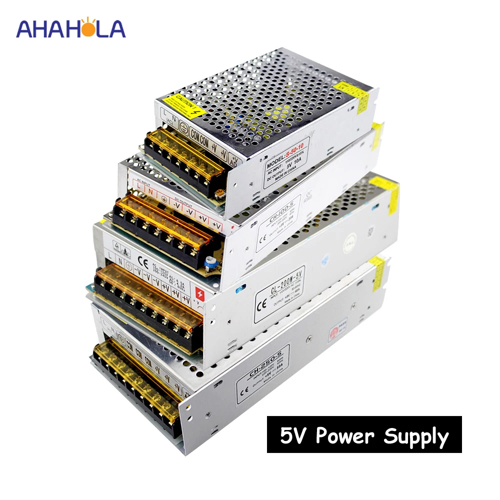 Импульсный источник питания 5 v 2a 3a 5a 10a 20a 30a 40a 50a 60a ac 220v to dc 5 v блок питания 5 вольт alimentatore smps