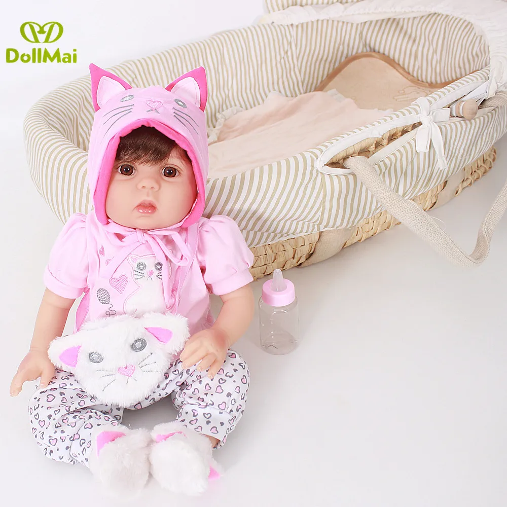 Bebe boneca reborn menina 20 &quot50 см силиконовые куклы-игрушки для девочек подарок детей куклы