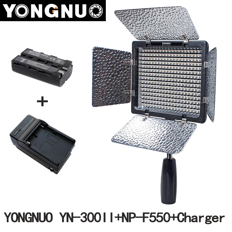 Yongnuo YN300 II YN 300 ll Pro Светодиодная лампа для видеосъемки с аккумулятором 2300 мАч и