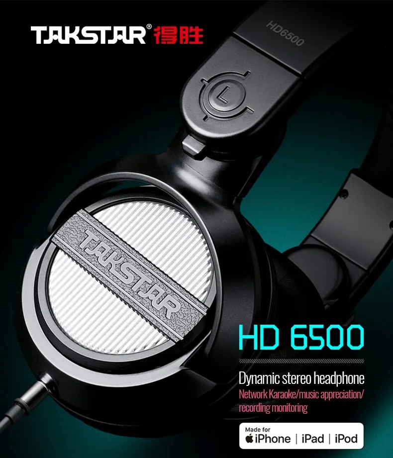 Takstar HD 6500 динамические стереонаушники с чистым и звуком профессиональные | Наушники и гарнитуры -32990521299