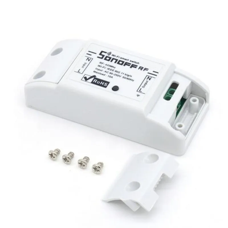 1ch sonoff РФ Wi-Fi Беспроводной Smart Switch 90 В 110 220 AC 10A с 433 мГц Дистанционное управление