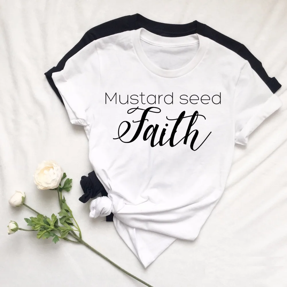 Семена горчицы faith Кристиан Грейс футболка уличный стиль смешной надписью