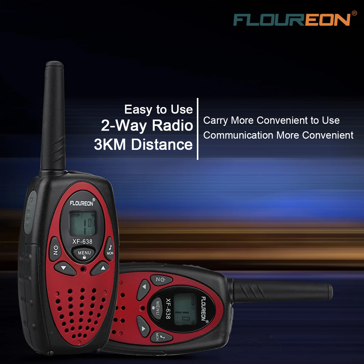 FLOUREON 8 канальный walkie talkie s UHF400-470MHz двухстороннее радио 3 км Interphone mini walkie talkie 2 шт walkie-talkie подарок