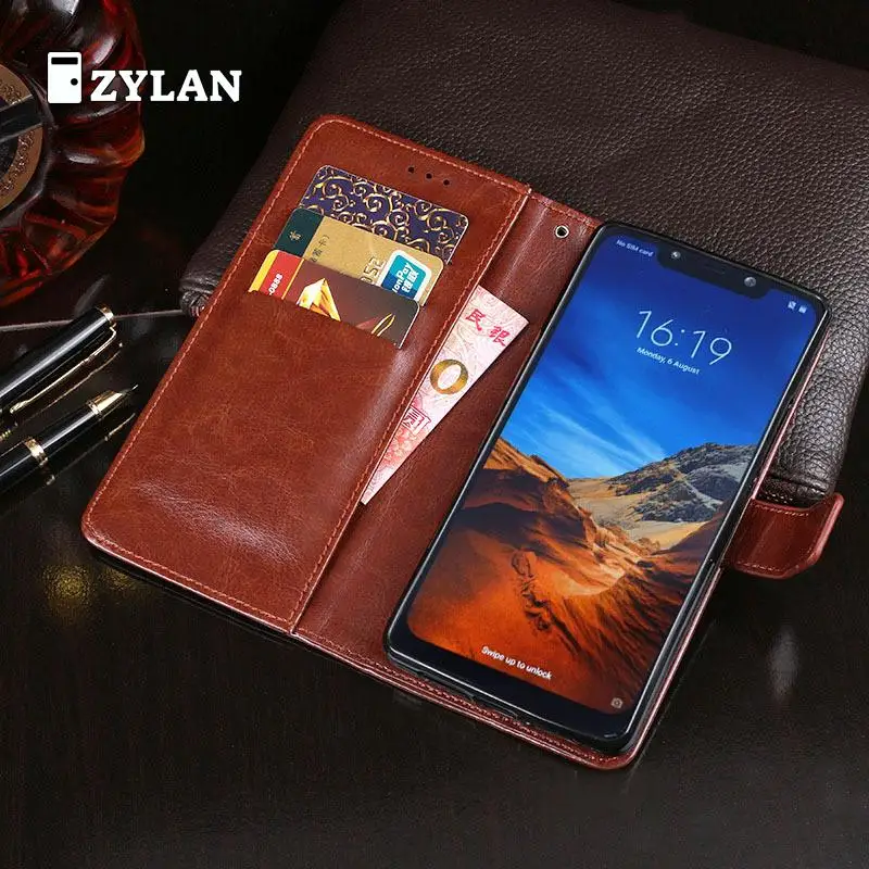 ZYLAN для Xiaomi Pocophone F1 чехол роскошный Флип Бумажник кожаный магнитные Сумки