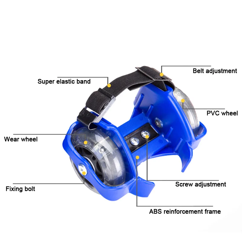 1 пара мигающих Роликовых Коньков обувь вихревой шкив флэш колесо каблук XR