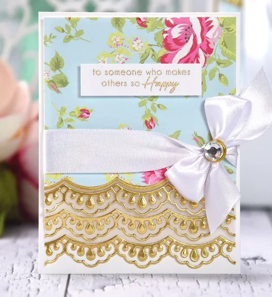 4 шт кружева край металла резки штампы DIY высечки трафарет декоративные