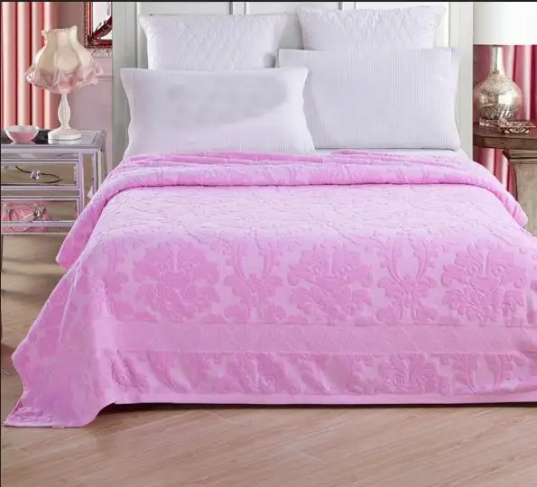 pink Горячее предложение, махровое одеяло, хлопок, японский стиль, для взрослых, полный размер королевы, цветочный узор, жаккардовое летнее полотенце, одеяло s на кровать - Цвет: pink