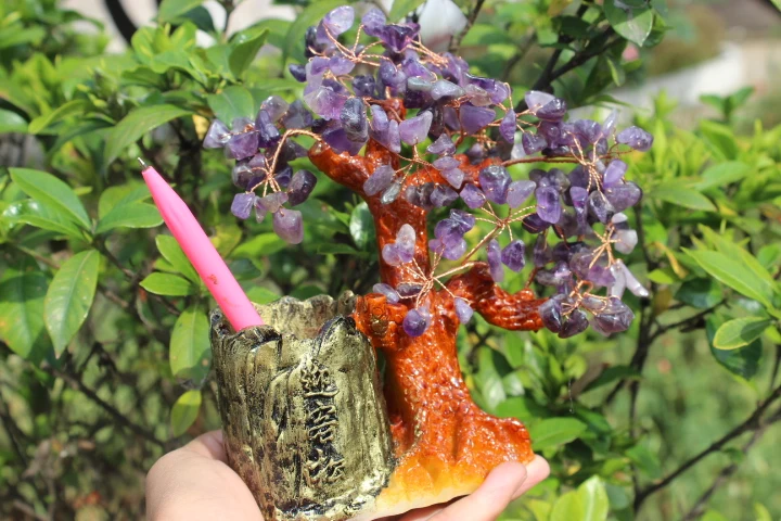 Новые красивые 100% натуральные фиолетовые кварцевые камни lucky tree | Дом и сад