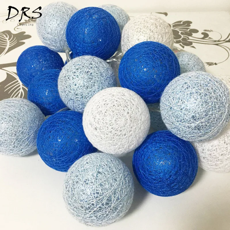 LED Cotton Ball Lamp String Night Lights Thai Handmade Festival Bedroom Living Room Decor Home Ins Line Friends | Лампы и освещение