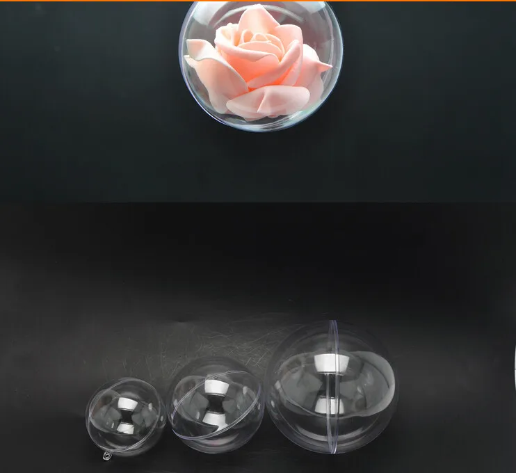 

30PCS Christmas Decorations Clear Plastic Christmas Ball Transparent Can Open Plastic Christmas Clear Bauble Ornament Gift