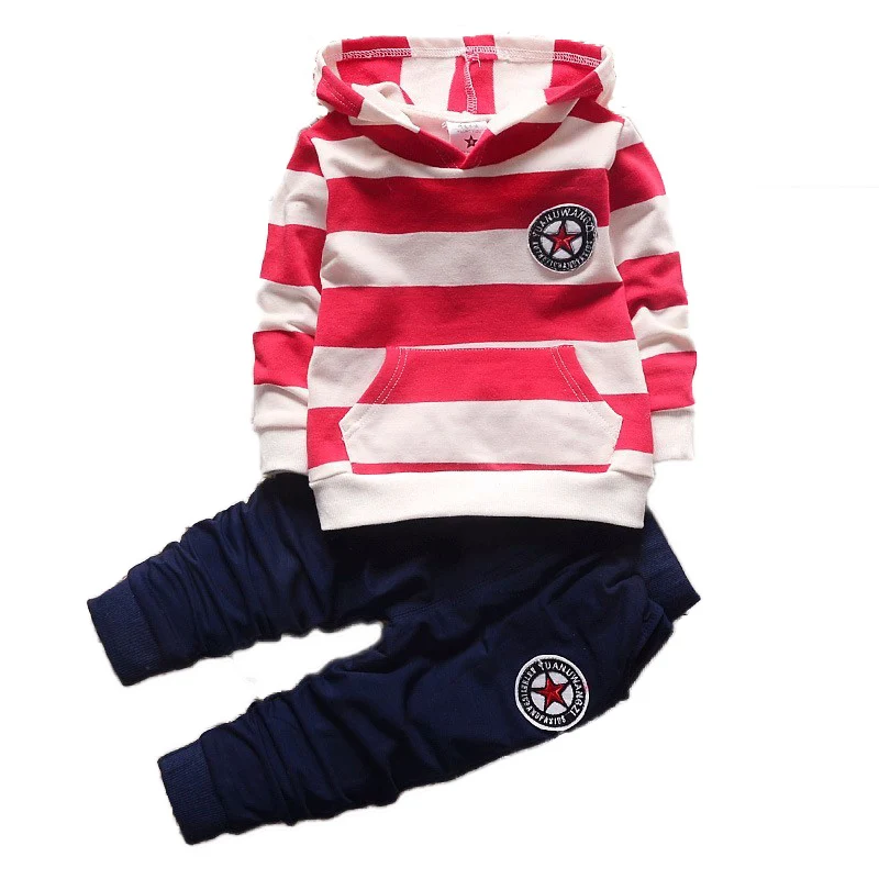 Одежда для маленьких мальчиков BibiCola весенние детские комплекты одежды футболка +