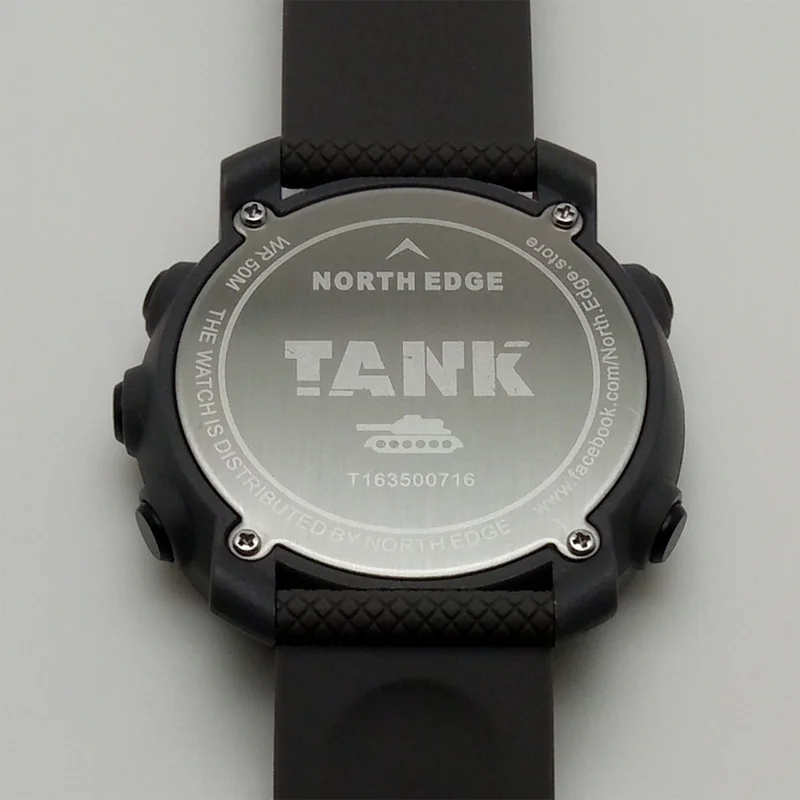 Часы NORTH EDGE World Time Мужские спортивные армейские водонепроницаемые до 50 м цифровые