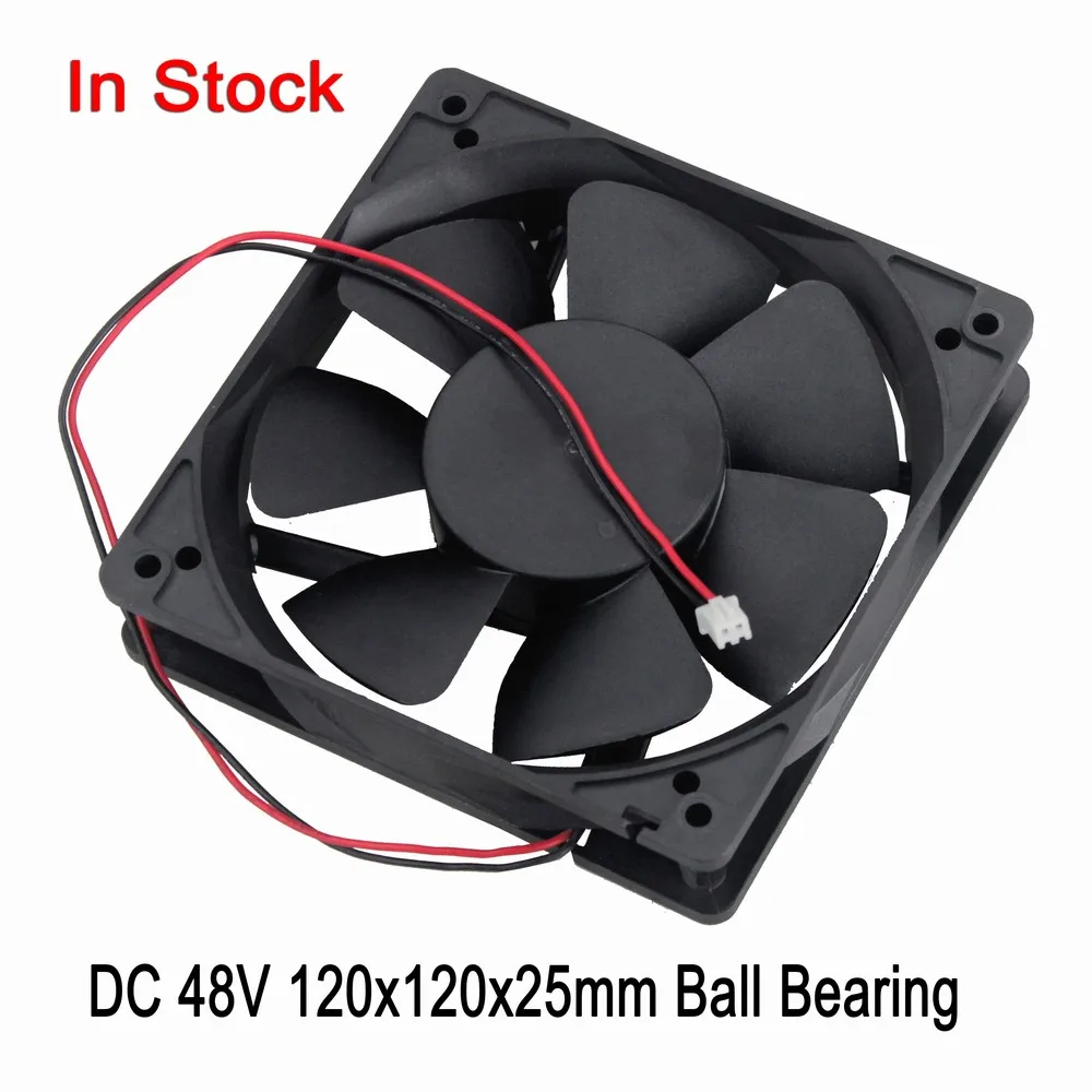1 шт. Gdstime 12 см 0.12A шарикоподшипник 120 мм x 25 48 вольт DC бесщеточный PC чехол