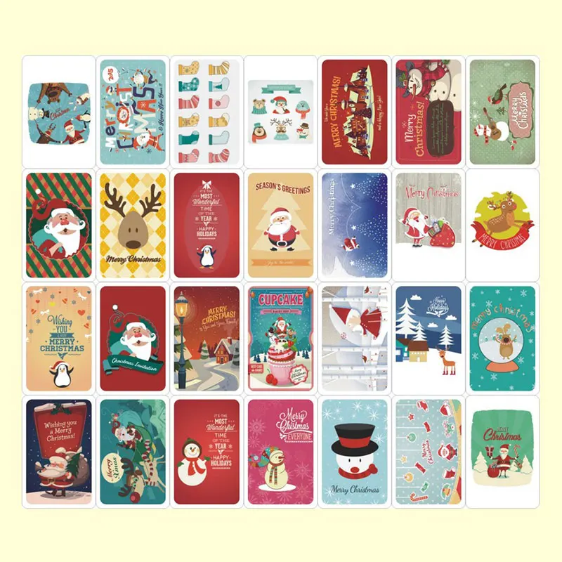 28 шт./кор. &quotMerry Christmas&quot красивые пейзажи Творческий ЛОМО поздравительная
